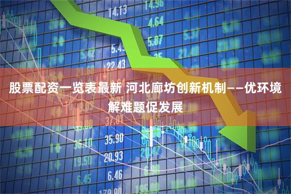 股票配资一览表最新 河北廊坊创新机制——优环境解难题促发展